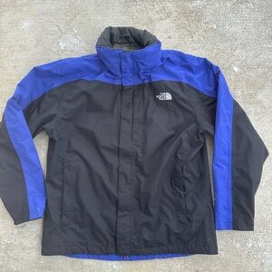 The North Face Men’s Hy Vent Windbreaker Blue Black Hoodie Full Zip Size Large